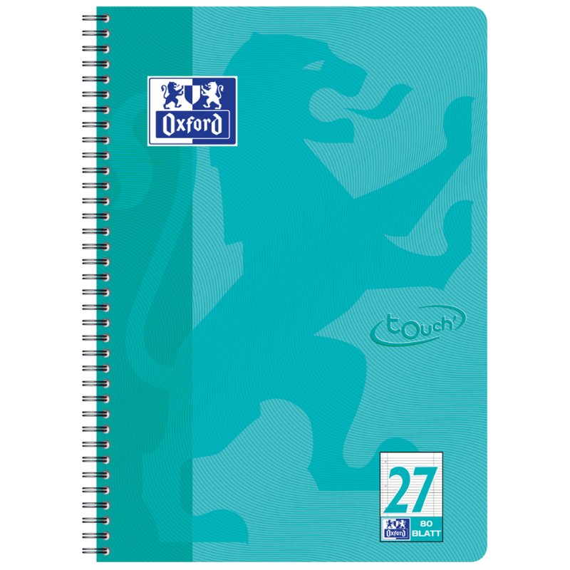 Oxford cahier quadrillé A4, bleu, 80 feuilles